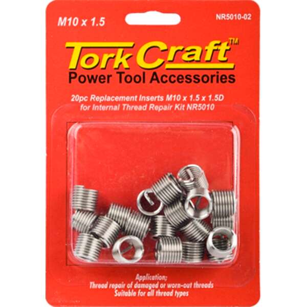 Tork Craft - Thread Repair Kit M10 x 1.5 x 1.5mm Repl. Inserts for Nr5010 - Tork Craft - Thread R...