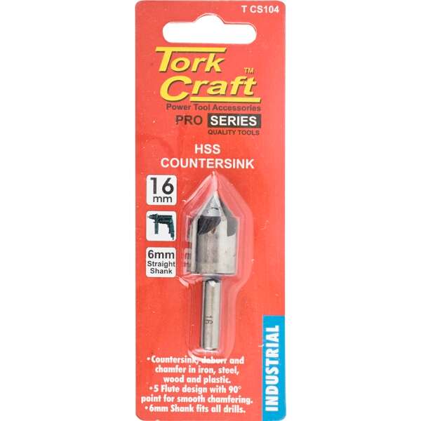 Tork Craft - Countersink HSS 16mm 5/8" 90 Degree - Tork Craft - Countersink HSS 16mm 5/8" 90 Degree