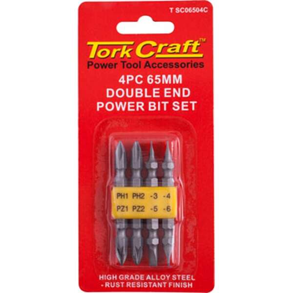 Tork Craft - S/D Dbl.End Bit Set Pz/Ph/Sl4P - Tork Craft - S/D Dbl.End Bit Set Pz/Ph/Sl4P