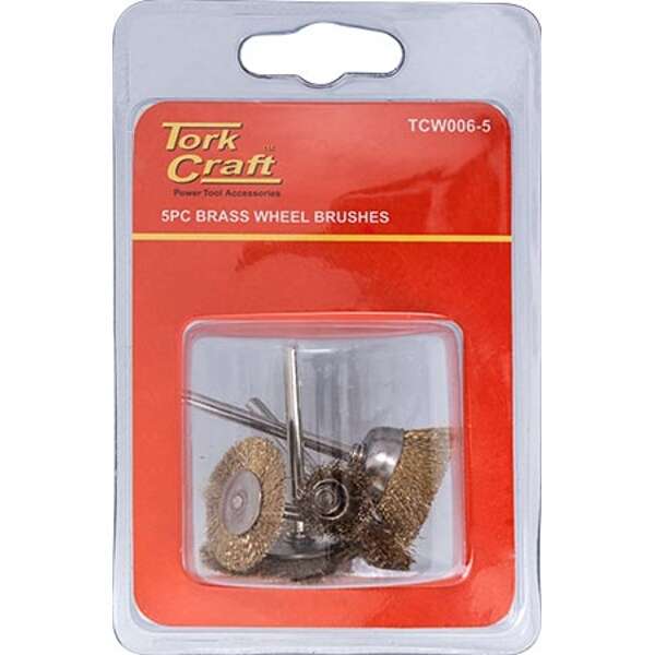 Tork Craft - Wire Brushes Mini 5Pc Brass 3.2mm Shaft Assorted Shapes - Tork Craft - Wire Brushes ...