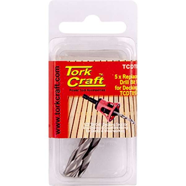Tork Craft - Repl. Drill Bit For Decking Tool 10G X 5Pc - Tork Craft - Repl. Drill Bit For Deckin...