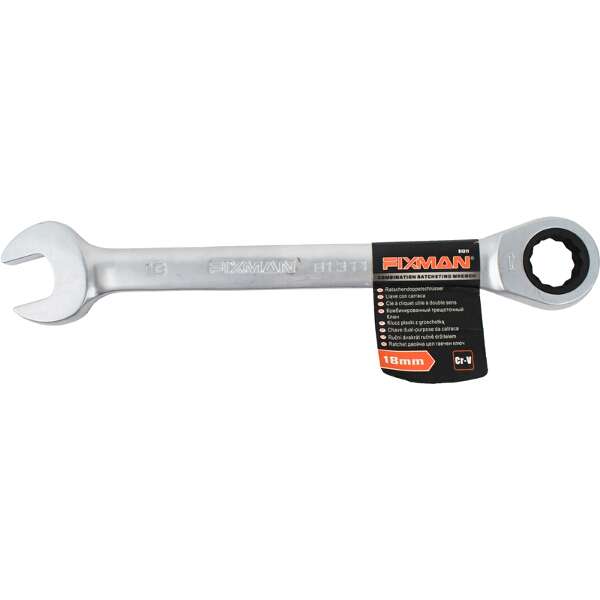 FIXMAN - Tools - Fixman Combination Ratcheting Wrench 18mm - FIXMAN - Tools - Fixman Combination ...