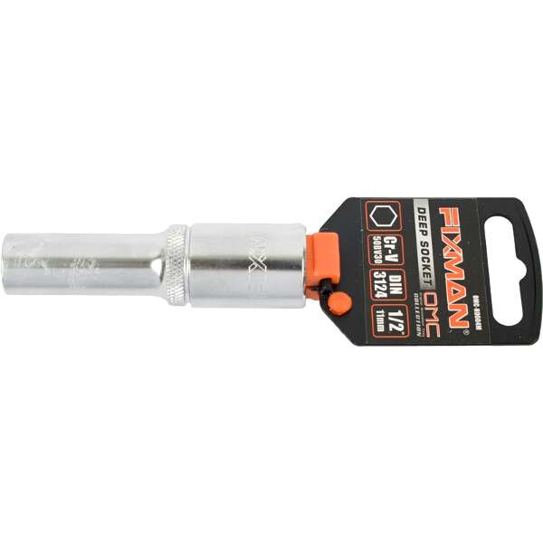 FIXMAN - Tools - Fixman 1/2" Dr Deep Socket 11mm - FIXMAN - Tools - Fixman 1/2" Dr Deep Socket 11mm