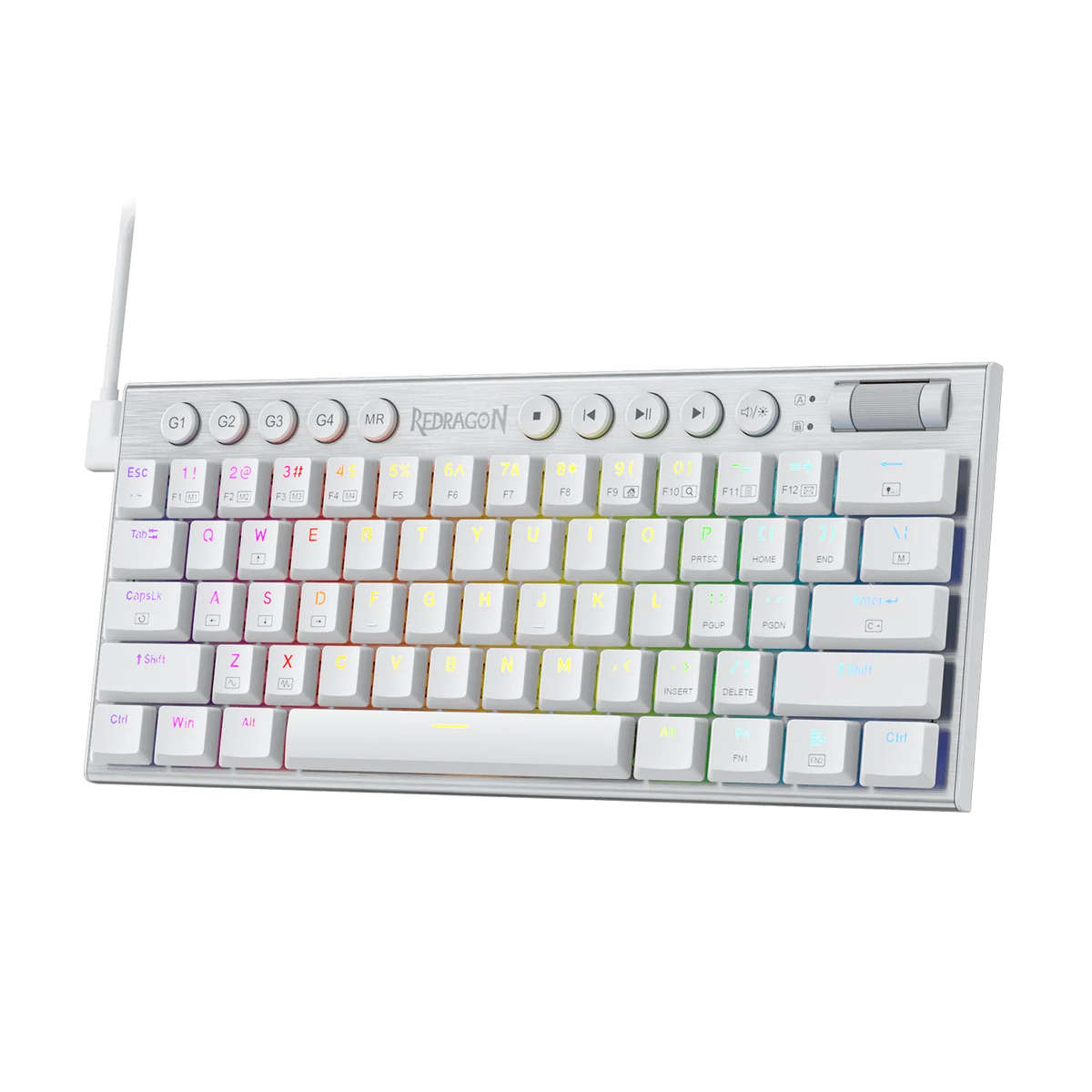 Redragon - K632 Horus Mini 60% RGB Wired Gaming Keyboard  White - Redragon - K632 Horus Mini 6...