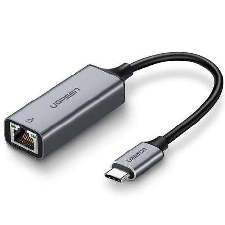 Ugreen - CM199-50737 Type-C to Gigabit Ethernet Adapter - Silver - Ugreen - CM199-50737 Type-C to...