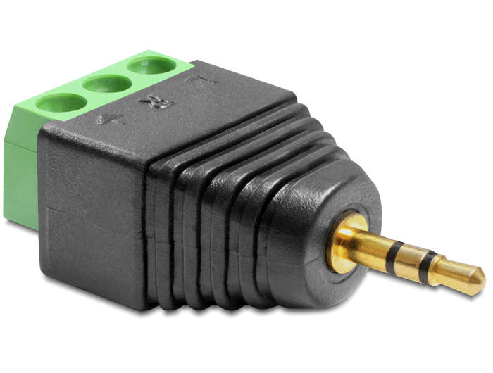 Delock - 2.5mm Stereo Jack M Terminal Block (65420) - Delock - 2.5mm Stereo Jack M Terminal Block...