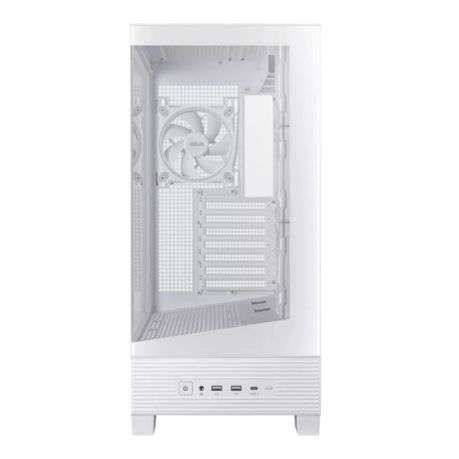 Asus - A31 Plus Mid Tower ATX Chassis - White - Asus - A31 Plus Mid Tower ATX Chassis - White