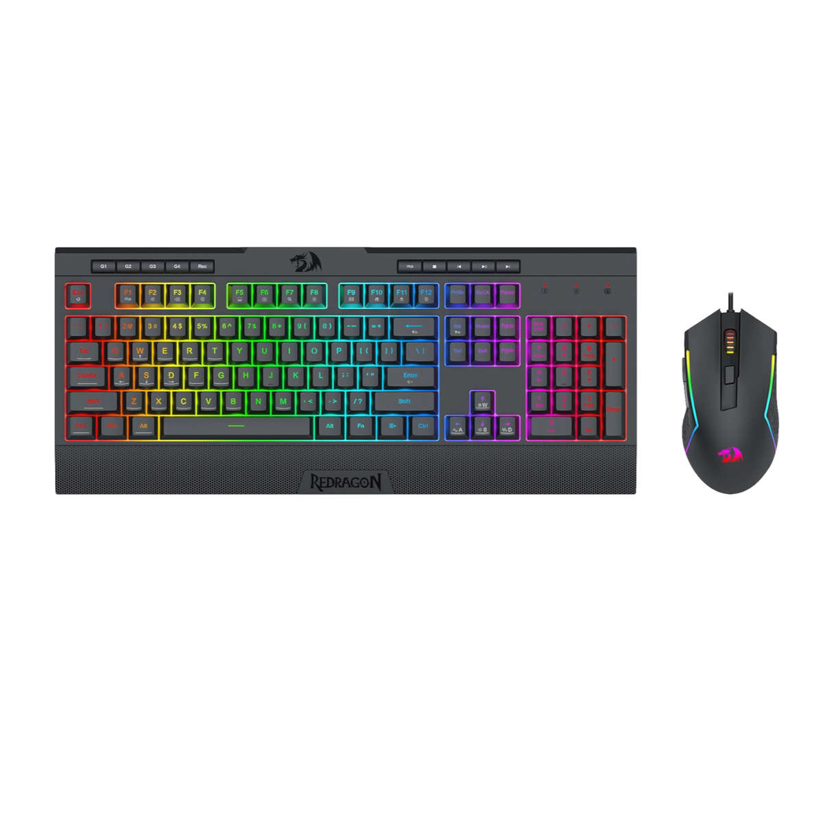 Redragon - S151 Gaming Keyboard and Mouse Combo-Black - Redragon - S151 Gaming Keyboard and Mouse...