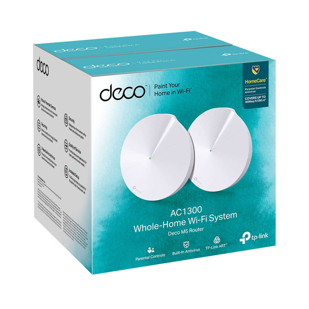 Tp-Link - Deco M5 Whole-Home Wi-Fi System/Mesh Wi-Fi System (2-pack) - Tp-Link - Deco M5 Whole-Ho...