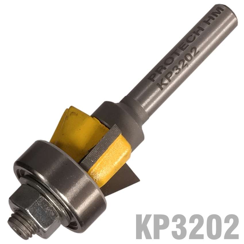 Pro-Tech - Bevel Trim Bit 1/2' X 3/8' Three Flute 22 1/4' Shank - Pro-Tech - Bevel Trim Bit 1/2' ...