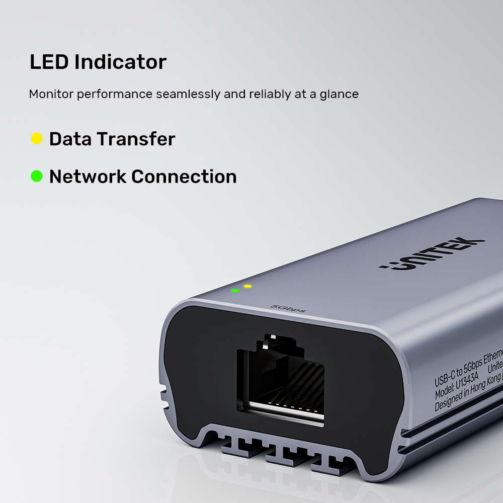 Unitek - U1343A Usb3.2 Gen2 Type-C To 5Gbps Ethernet Adapter - Unitek - U1343A Usb3.2 Gen2 Type-C...
