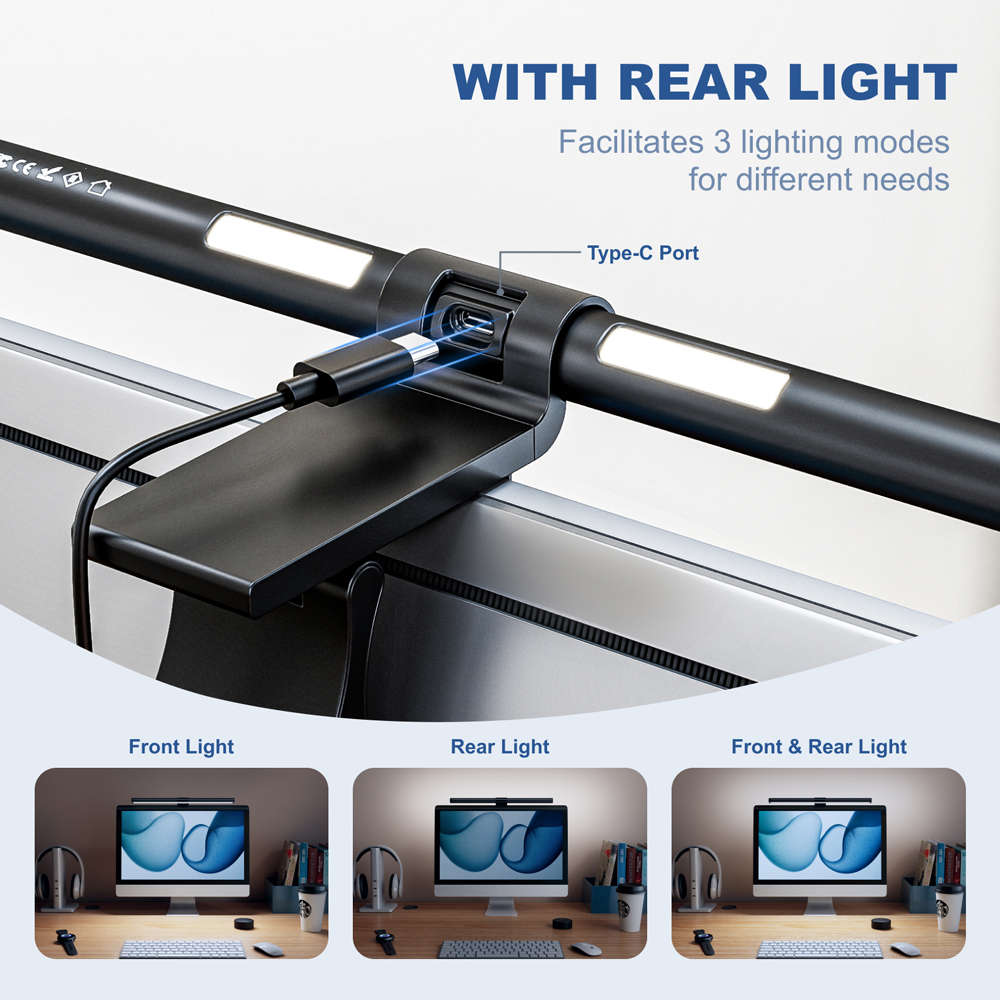 LinkQnet - Ldl16-6 Monitor Light Bar With Rear Light And Wireless Remote Control - LinkQnet - Ldl...