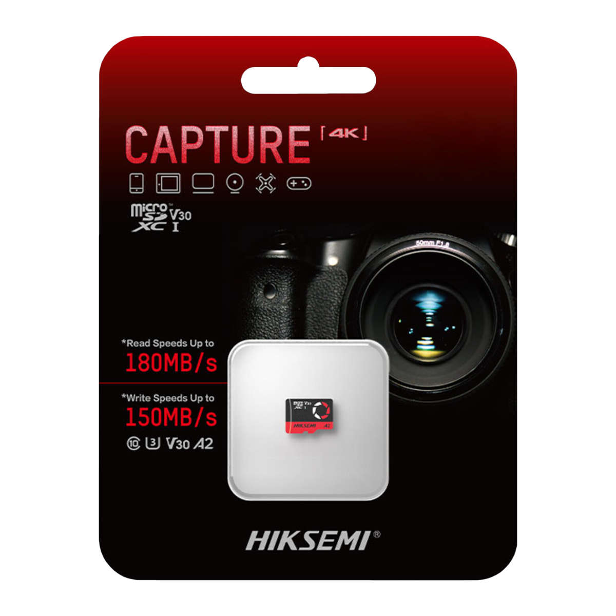 Hiksemi - Capture V30 64GB MicroSDXC (Without Adapter) - Hiksemi - Capture V30 64GB MicroSDXC (Wi...