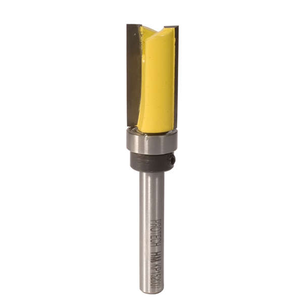 Pro-Tech - Pattern Flush Trim Bit. With Shank Mounted Bearing 1/2" X 1" 1/4" Shan - Pro-Tech - Pa...
