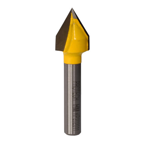 Pro-Tech - V-Groove 1/2" X 5/8" 60 Degree 1/4" Shank - Pro-Tech - V-Groove 1/2" X 5/8" 60 Degree ...