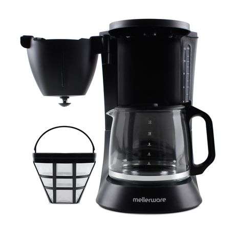Mellerware - Coffee Maker Drip Filter Plastic Black 12Cup 680W "Treviso" - Mellerware - Coffee Ma...