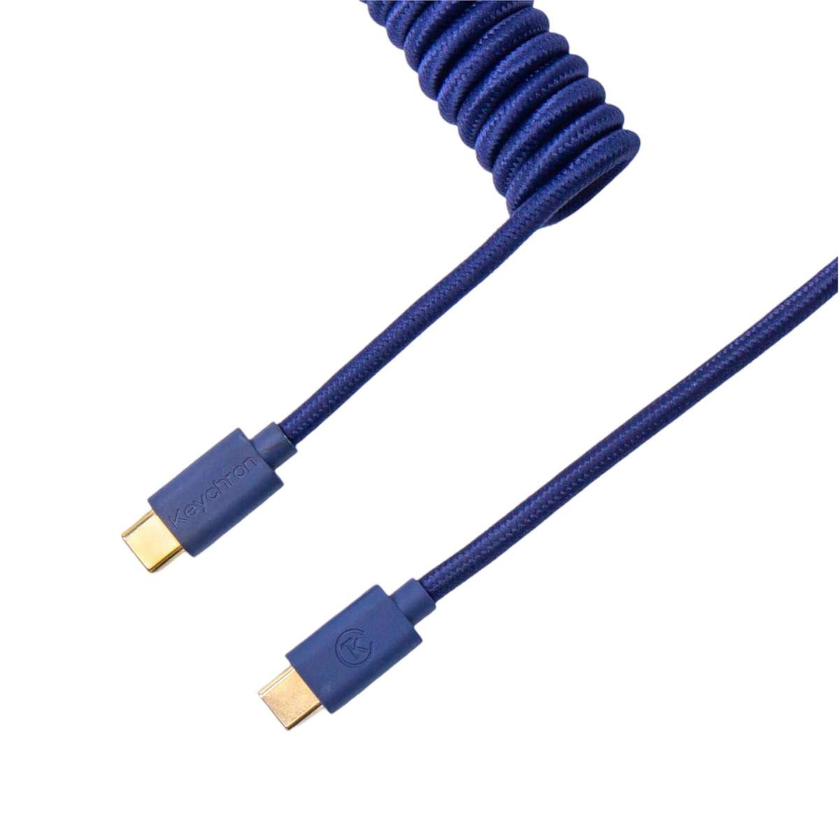 Keychron - Coiled Aviator Blue Cable - Keychron - Coiled Aviator Blue Cable