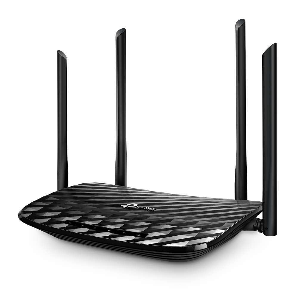 Tp-Link - Archer A6 AC1200 Wireless MU-MIMO Gigabit Dual Band Router & 4 Antennas - Tp-Link - Arc...
