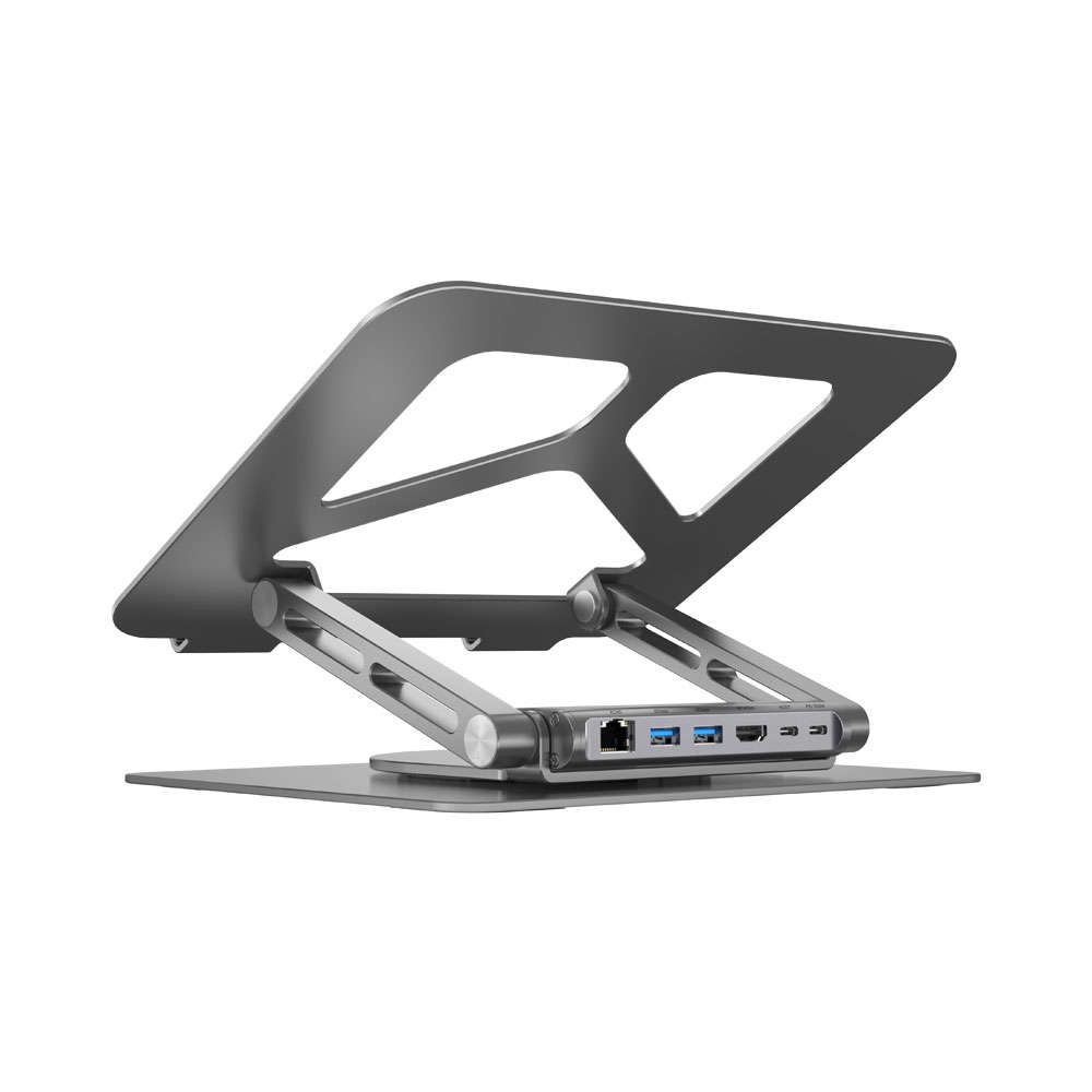 Unitek - 360 Rotating Base Stand with Type-C Docking Station - Unitek - 360 Rotating Base Stand w...