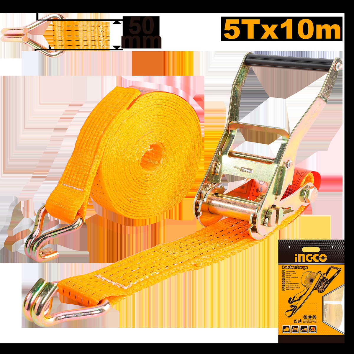 Ingco - Ratchet Straps 5T - 10m - Ingco - Ratchet Straps 5T - 10m