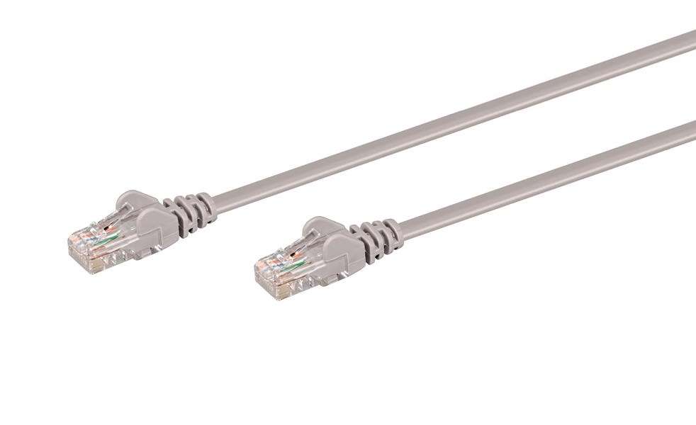 0.5M CAT5E Moulded Flylead - Grey - 0.5M CAT5E Moulded Flylead - Grey