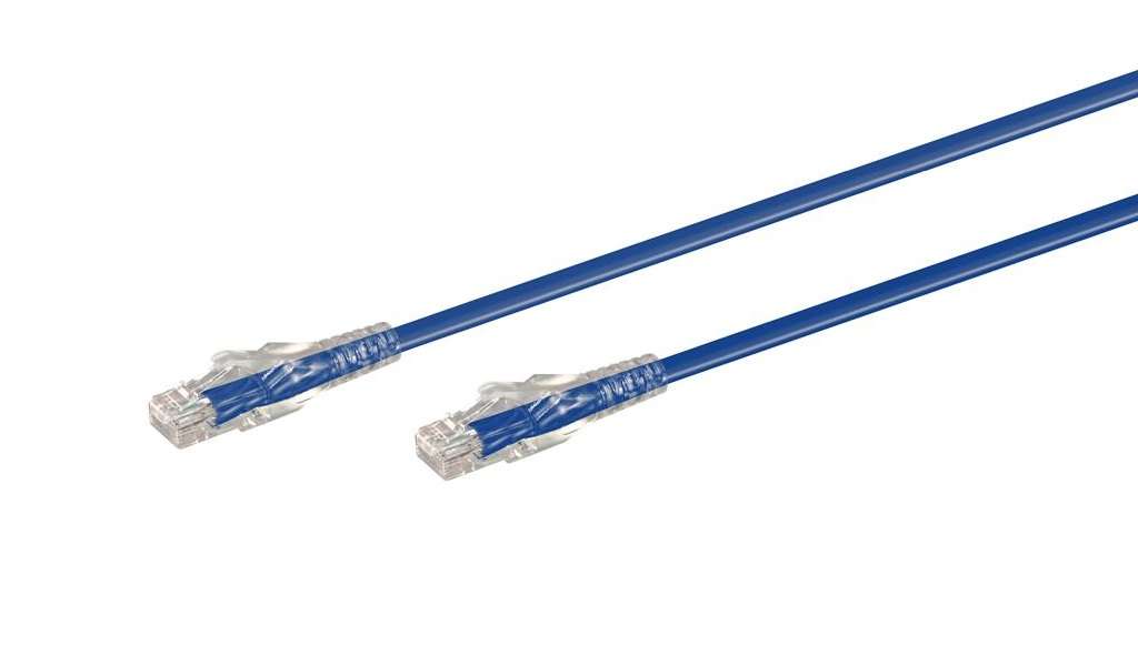 0.5M CAT6 Moulded Flylead - Blue - 0.5M CAT6 Moulded Flylead - Blue