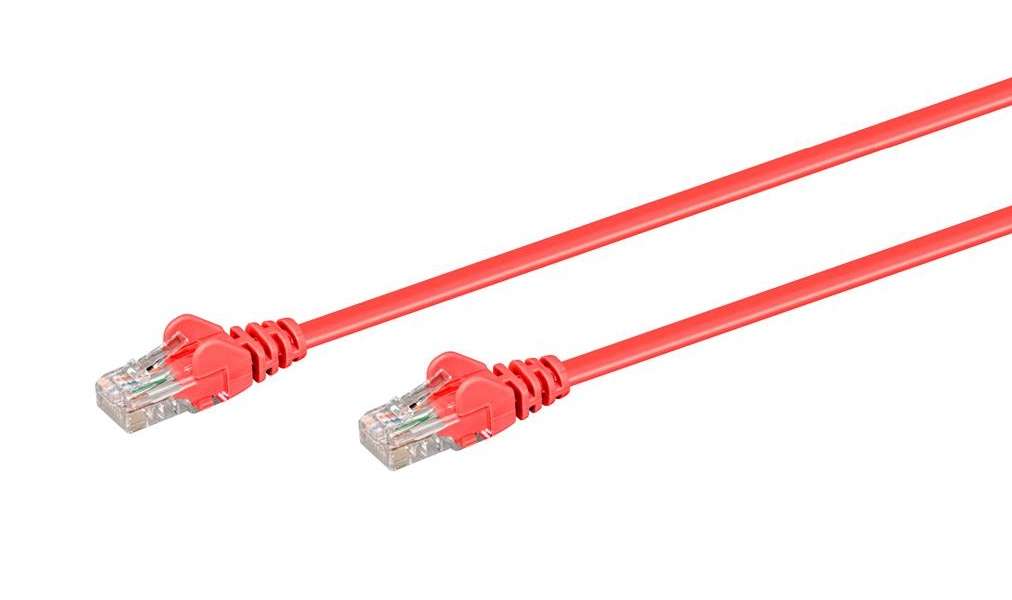 10M CAT5E Moulded Flylead - Red - 10M CAT5E Moulded Flylead - Red