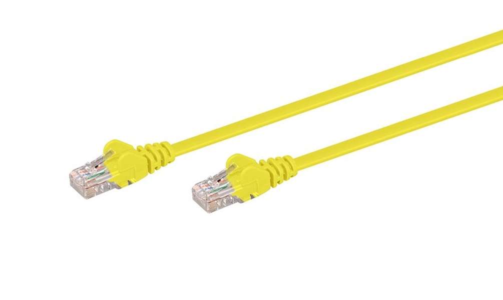 1M CAT5E Moulded Flylead - Yellow - 1M CAT5E Moulded Flylead - Yellow