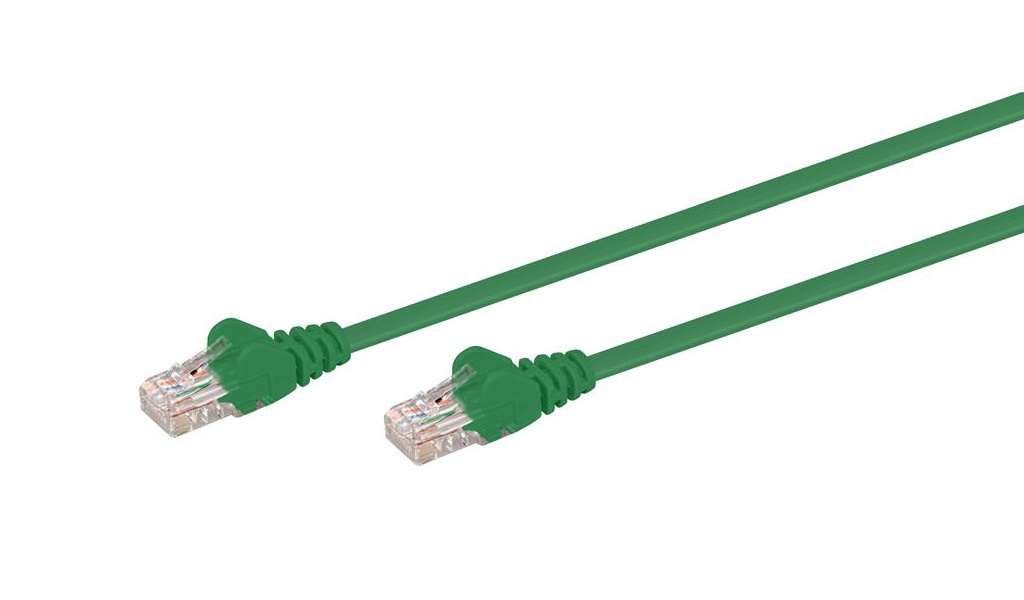 2M CAT5E Moulded Flylead - Green - 2M CAT5E Moulded Flylead - Green