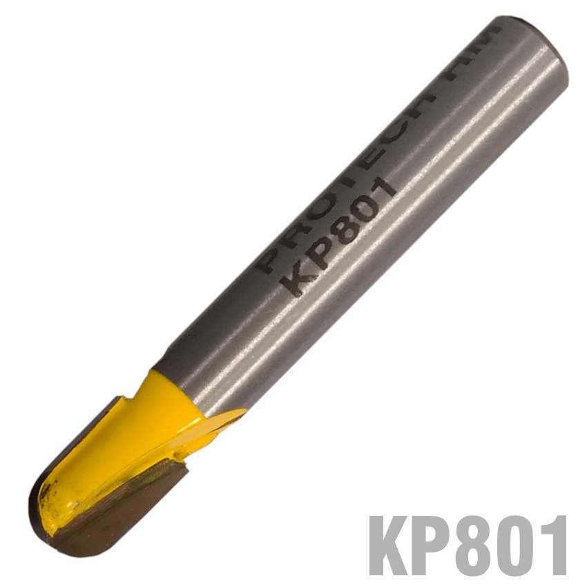 Pro-Tech - Core Box Bit 1/4' X 1/4'Sh - Pro-Tech - Core Box Bit 1/4' X 1/4'Sh