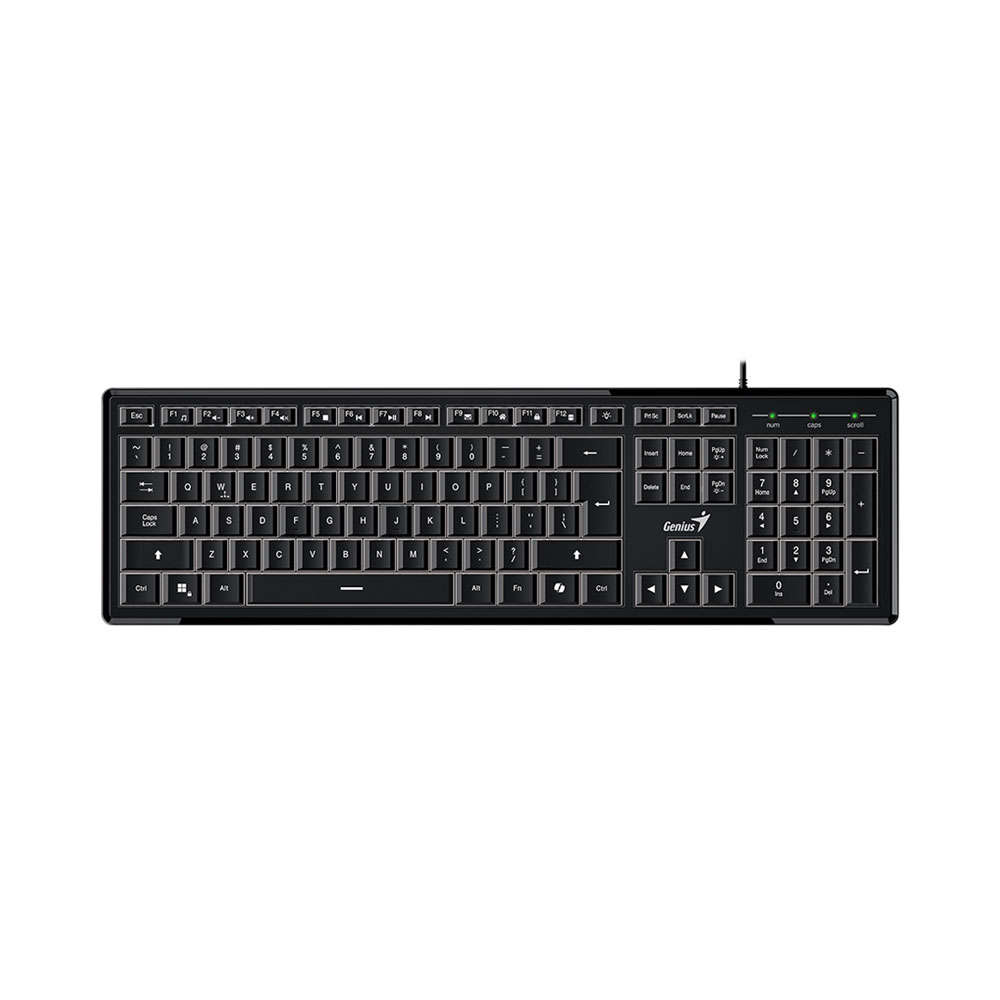 Genius - SlimStar 820 llluminated Slim Copilot AI Keyboard - Genius - SlimStar 820 llluminated Sl...