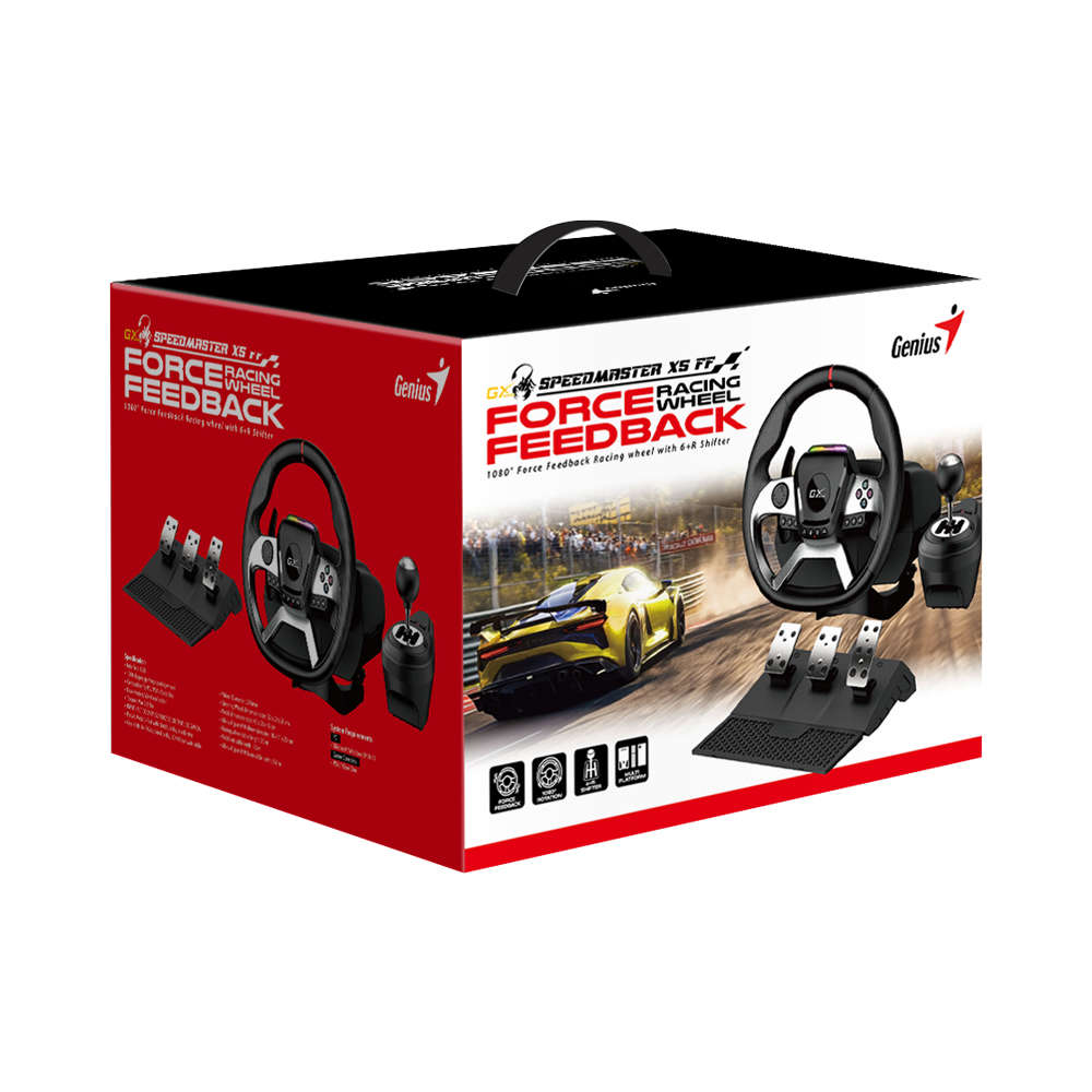 Genius - Force Feedback Racing Wheel6+Rshifter - Genius - Force Feedback Racing Wheel6+Rshifter