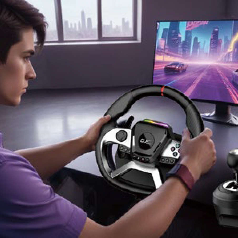 Genius - Force Feedback Racing Wheel6+Rshifter - Genius - Force Feedback Racing Wheel6+Rshifter