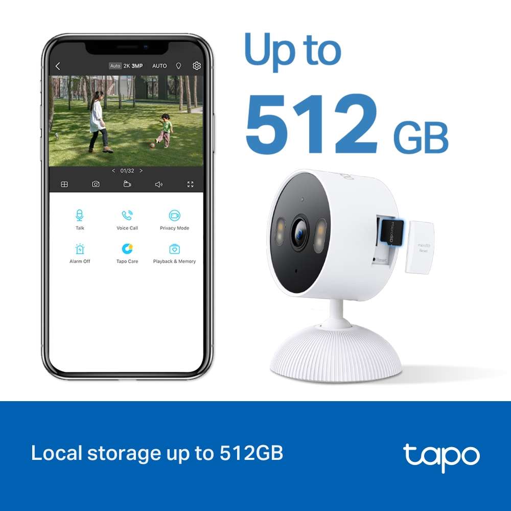 Tp-Link - Tapo 2K 3MP In Out WiFi - Tp-Link - Tapo 2K 3MP In Out WiFi