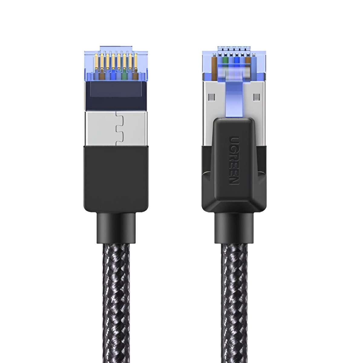 Ugreen - Cat8 Nylon Braided Ethernet Cable - 40Gbps with Modular Plugs - 1m - Ugreen - Cat8 Nylon...