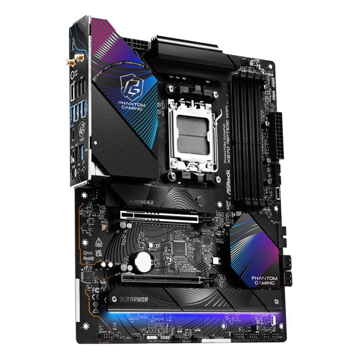 ASRock - X870 Riptide AM5 Wi-Fi Phantom Gaming Motherboard - ASRock - X870 Riptide AM5 Wi-Fi Phan...
