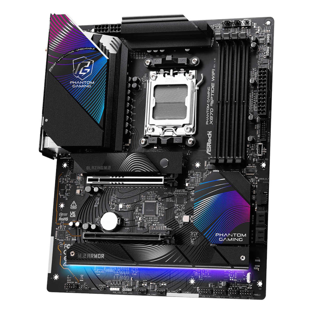ASRock - X870 Riptide AM5 Wi-Fi Phantom Gaming Motherboard - ASRock - X870 Riptide AM5 Wi-Fi Phan...