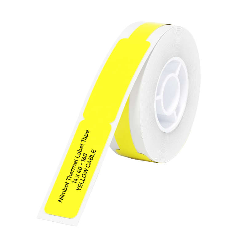 Niimbot - 12.5×109mm-65 Yellow Cable Tag Thermal Label For D11 / D110 Printer - Niimbot - 12.5×...
