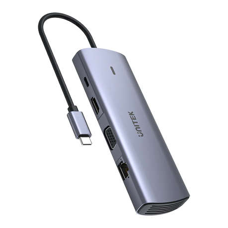 Unitek - 9-in-1 USB-C Hub with Dual Display, Dual Card Reader and 100W PD - Unitek - 9-in-1 USB-C...