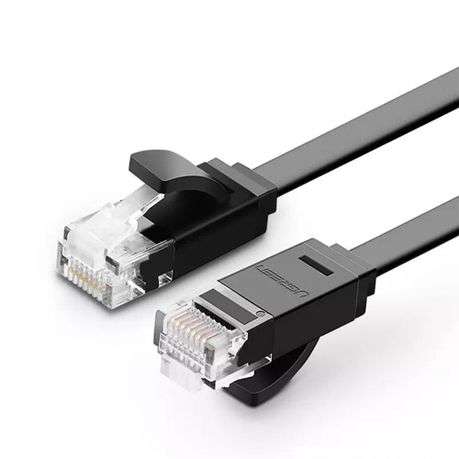 Ugreen - NW102 Cat6 U/UTP Flat Ethernet Cable 3m - Black - Ugreen - NW102 Cat6 U/UTP Flat Etherne...