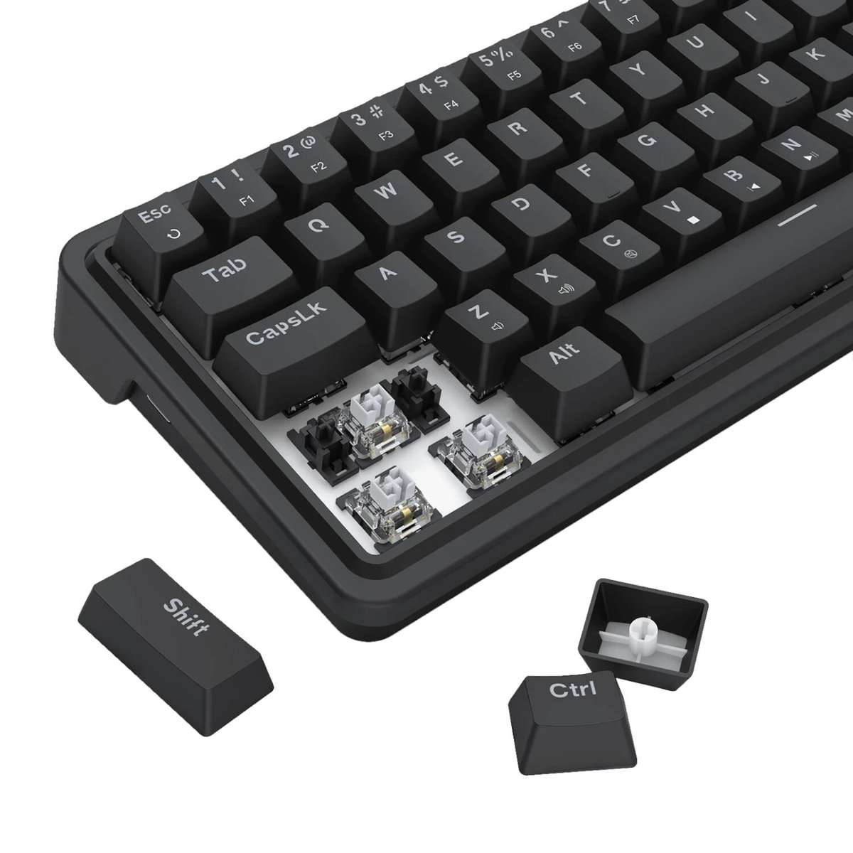 Redragon - Nova K709 65% Wired Gasket RGB Gaming Keyboard - Black - Redragon - Nova K709 65% Wire...