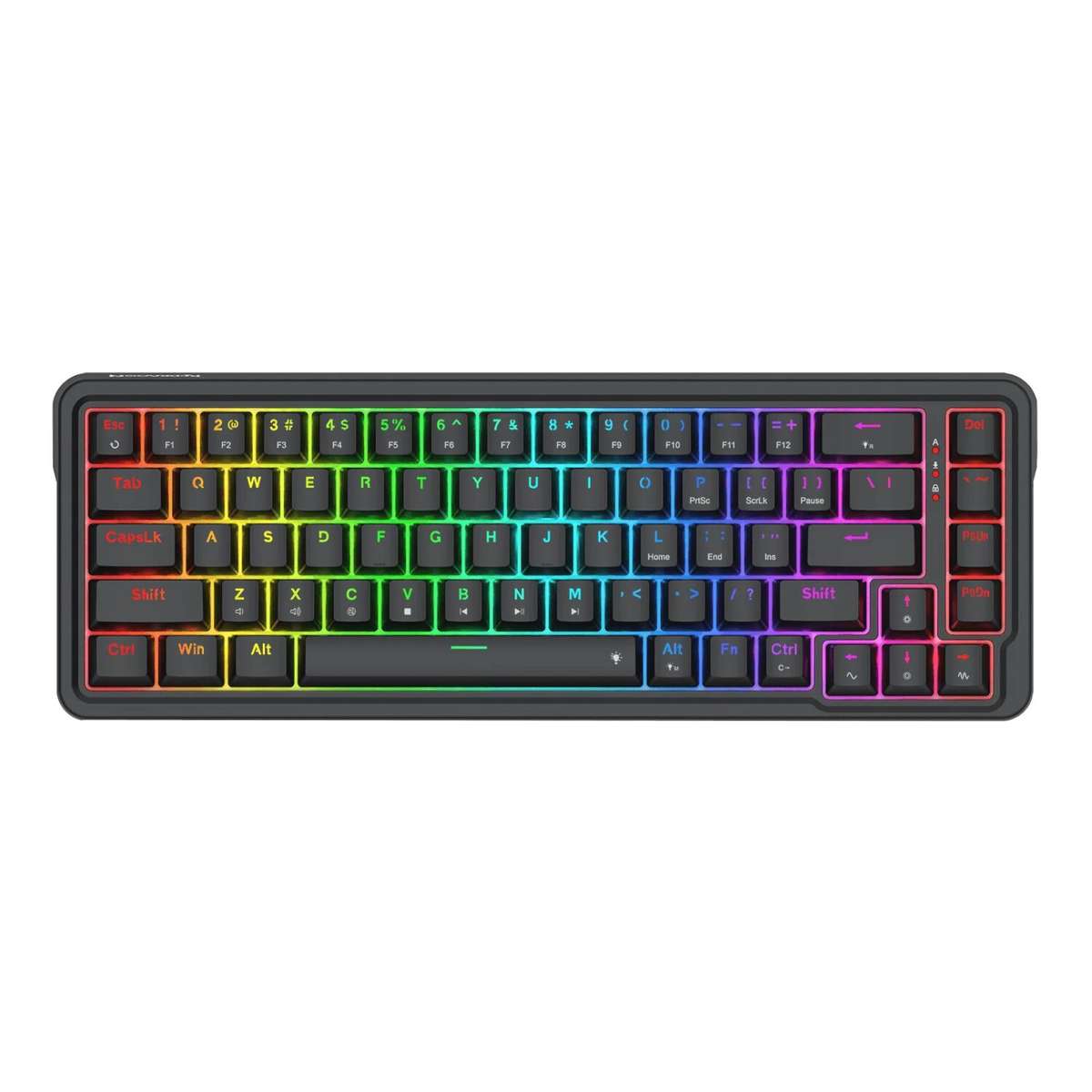Redragon - Nova K709 65% Wired Gasket RGB Gaming Keyboard - Black - Redragon - Nova K709 65% Wire...