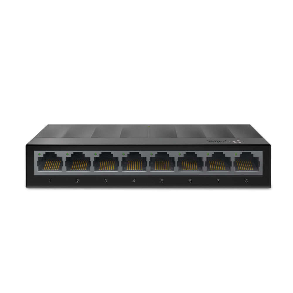 Tp-Link - LS1008G 8-Port 10/100/1000Mbps Desktop Switch | Quiet FanlessDesign - Tp-Link - LS1008G...