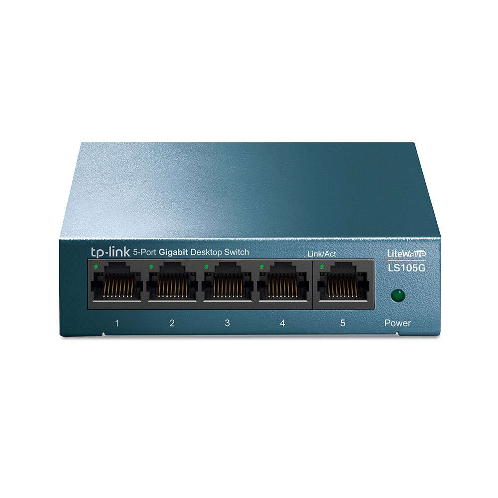 Tp-Link - LS105G 5-Port 10/100/1000Mbps Desktop Switch | Steel Housing - Tp-Link - LS105G 5-Port ...
