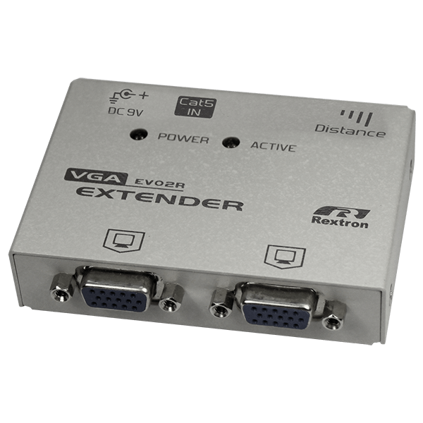 Rextron - 150m Cat5e VGA & Audio Extender - Rextron - 150m Cat5e VGA & Audio Extender