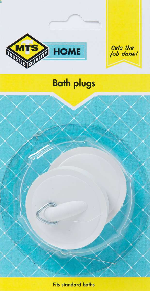 Mts - Home Bath Plug White 2 Pieces - Mts - Home Bath Plug White 2 Pieces