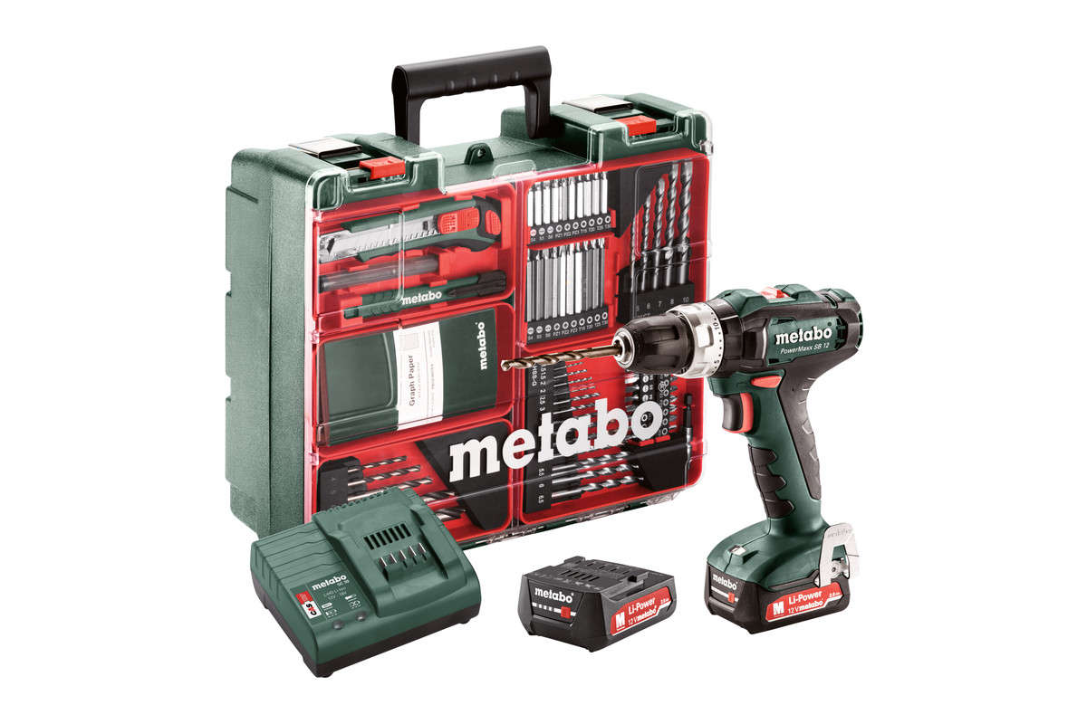 Metabo - Powermaxx Cordless Hammer Drill Combo - SB 12 SET (601076870) - Metabo - Powermaxx Cordl...