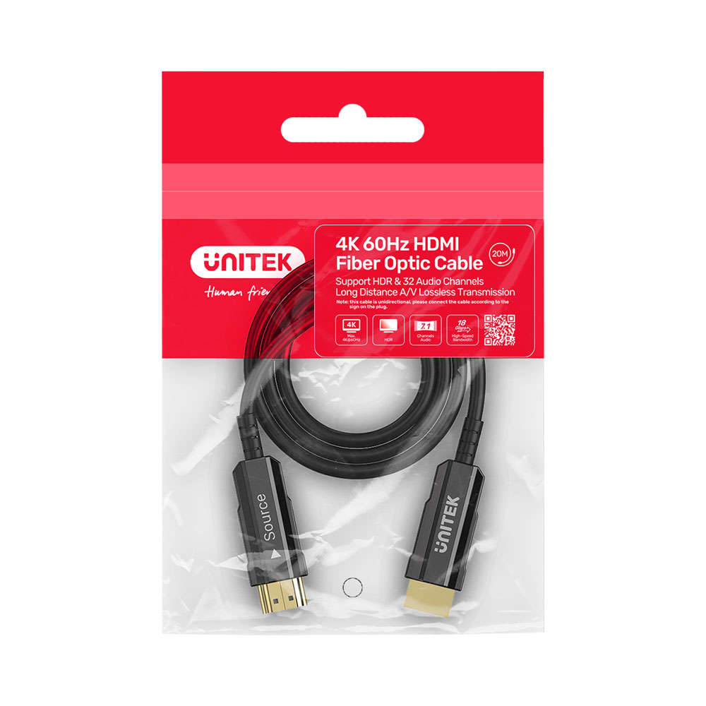 Unitek - 50M Active Opt Cab Black(C11072Bk-50M) - Unitek - 50M Active Opt Cab Black(C11072Bk-50M)