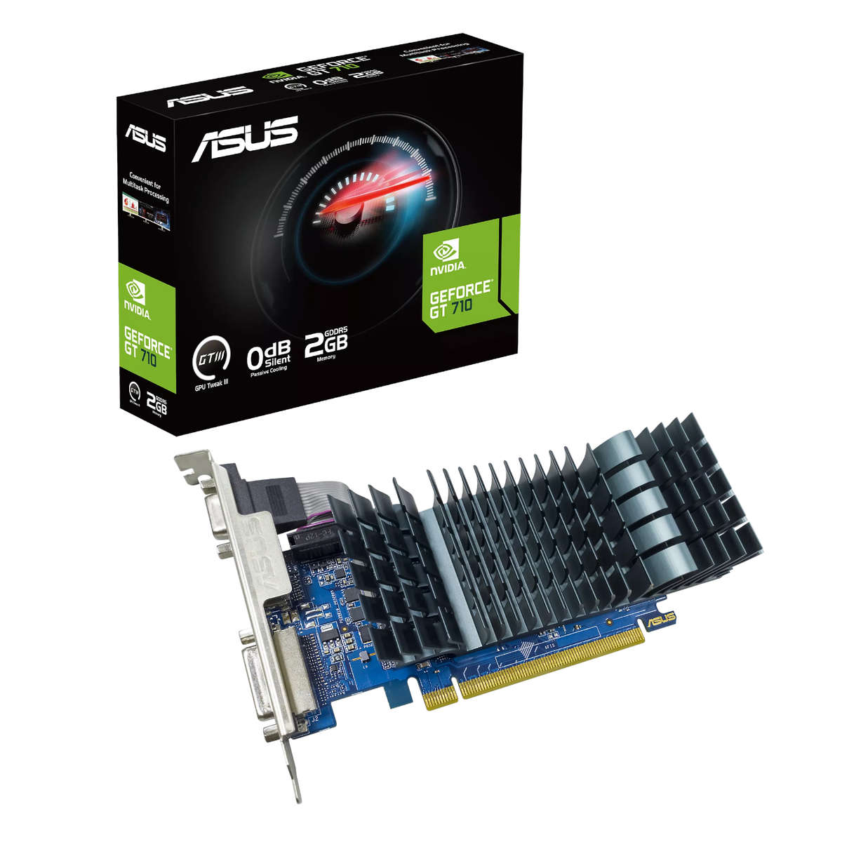 Asus - GeForce GT 710 2GB GDDR5 EVO Graphics Card - Asus - GeForce GT 710 2GB GDDR5 EVO Graphics ...