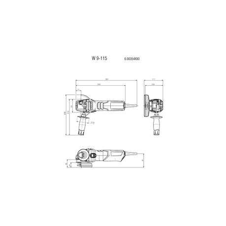 Metabo - Angle Grinder W 9-115 (600354010) - Metabo - Angle Grinder W 9-115 (600354010)